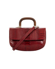Picco in Cherry Red Ostrich Leg