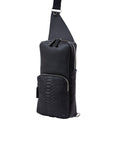 Orion Chestbag Black Python & Nappa