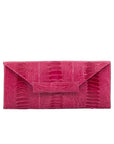 Nile Clutch in Hot Pink Ostrich Leg