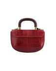 Mini Picco in Cherry Red Ostrich Leg