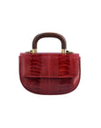 Mini Picco in Cherry Red Ostrich Leg