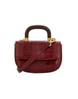 Mini Picco in Cherry Red Ostrich Leg