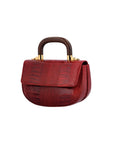 Mini Picco in Cherry Red Ostrich Leg