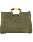 Kai in Forest Green Ostrich