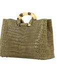 Kai in Forest Green Crocodile
