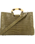 Kai in Forest Green Crocodile