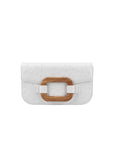 Mini Deya in White Ostrich