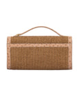 Freye with trim in Caramel Raffia & Desert Ostrich