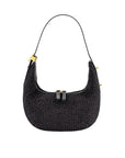 Lolita in Black Raffia & Black Ostrich Leg