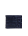 Billfold Wallet in Navy Crocodile