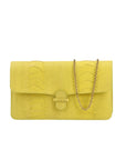 Accordion Crossbody Wallet in Warm Olive Ostrich Leg